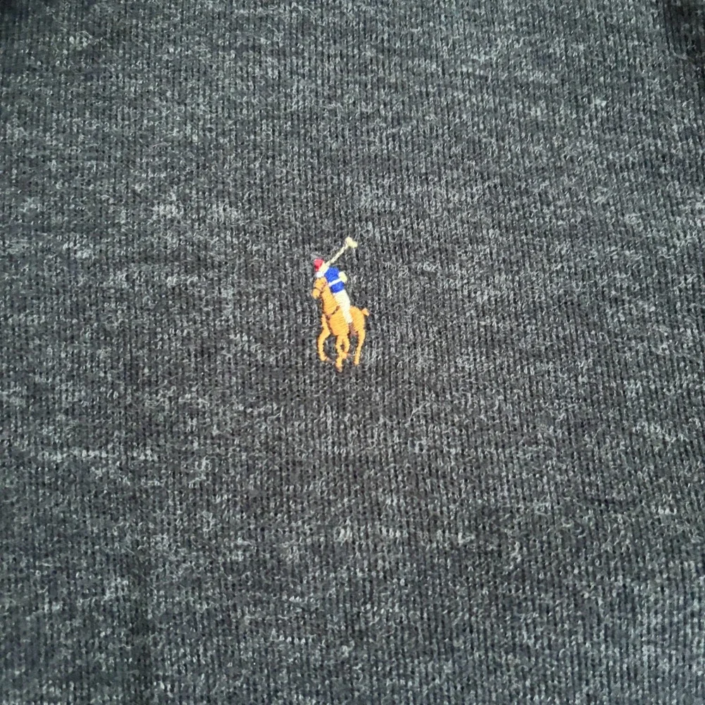 Polo Ralph Lauren Estate Rib 1/4 Zip Sweater Mens XXL Gray Pullover Flesh Pony‎